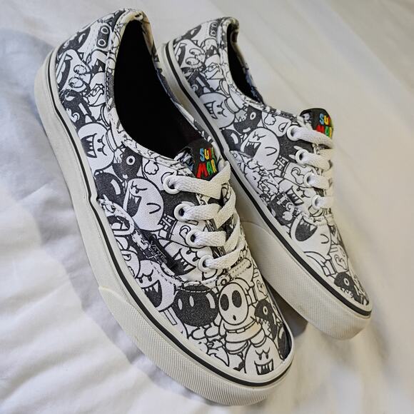 Vans Nintendo Super Mario Bros Villains Game Over Sneakers W7 M5.5 Canvas Skate - Picture 14 of 15
